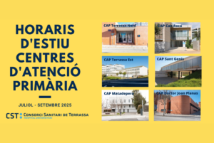 Horaris d'estiu dels Centres d'Atenció Primària del CST