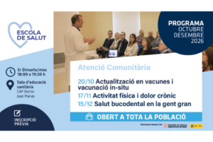 Escola de Salut. Octubre - Desembre (CAP Dr. Joan Planas)
